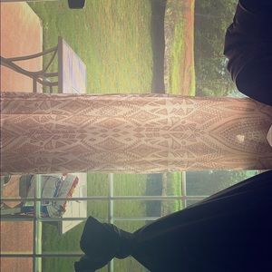 White and gold strapless